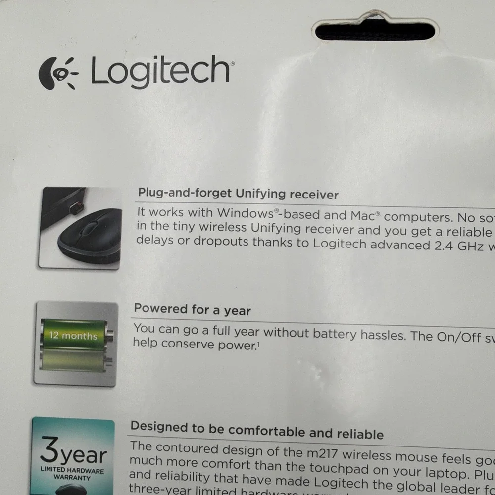 Logitech Wireless Mouse M217‎ Black 16